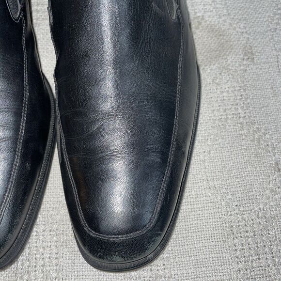 Bally Switzerland Mens Dress Loafers Size 8 EEE Black Leather Business Formal